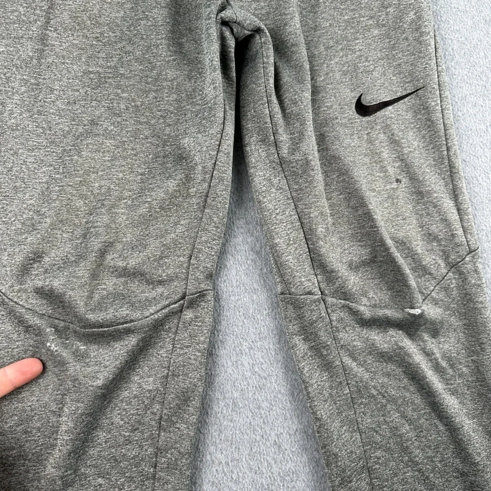 Nike Sweatpants Boys XL Gray Dri-Fit Fleece Athletic Joggers Tapered Leg